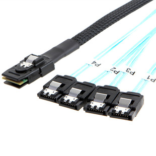 正向SFF8087 Minisas 36P转7P sata转接线1分4阵列卡主板数据线