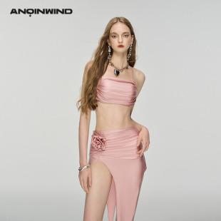 anqinwind2024新款 分体泳衣女泡温泉度假钢托聚拢性感纯欲比基尼