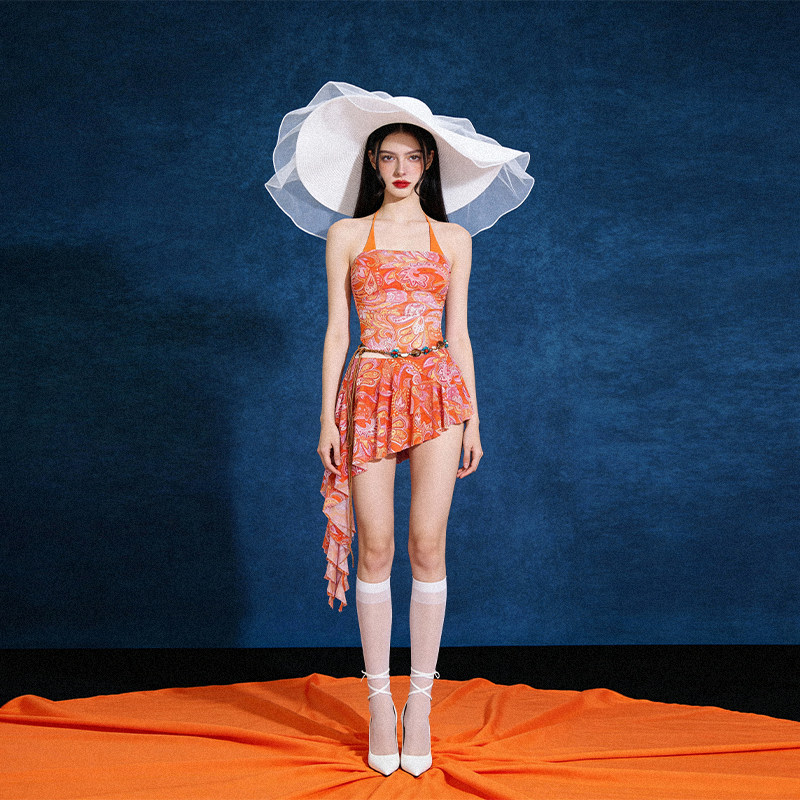 anqinwind泡温泉泳衣女纯欲风性感小胸聚拢显瘦绝美高级感泳装