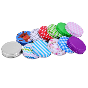 促销彩色卡通吸管盖带孔马口铁公鸡杯盖螺纹口防尘实用水杯玻璃杯