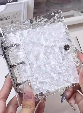 水晶卡册高颜值水波纹一宫格小卡相册本拍立得追星爱豆ins收纳册