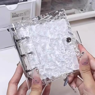 水晶卡册高颜值水波纹一宫格小卡相册本拍立得追星爱豆ins收纳册