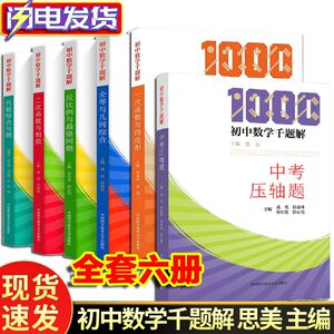 初中数学千题解全6册中考压轴题+一次函数与四边形+二次函数与函数+全等与几何综合+反比例与最值问题+代数综合与圆培优基础练习