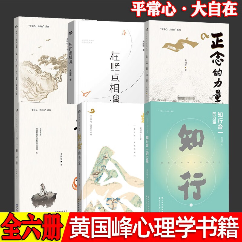 黄国峰作品【平常心，大自在系列】觉知的力量+知行合一的力量+转念的力量+当下的力量+正念的力量+在终点相遇 【全6册】