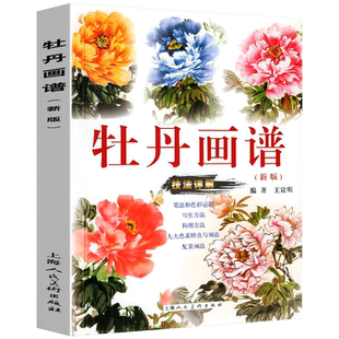 牡丹画谱 新版写意牡丹画法新版 国画基本功入门讲解王绍华作品上海人民美术出版社国画名师技法详解丛书绘画技巧