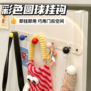 门后挂钩免打孔强力承重挂衣钩置物架悬挂卧室门衣帽挂包 默默爱