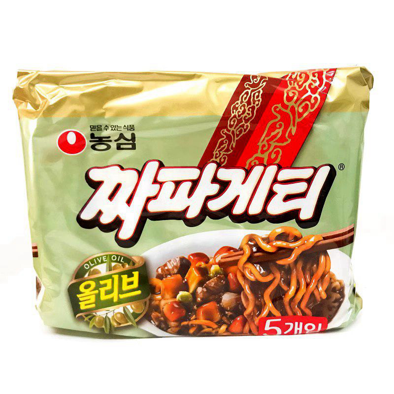 农心炸酱面140g*5连包韩国进口方便面干拌面拉面五连包杂酱面包装