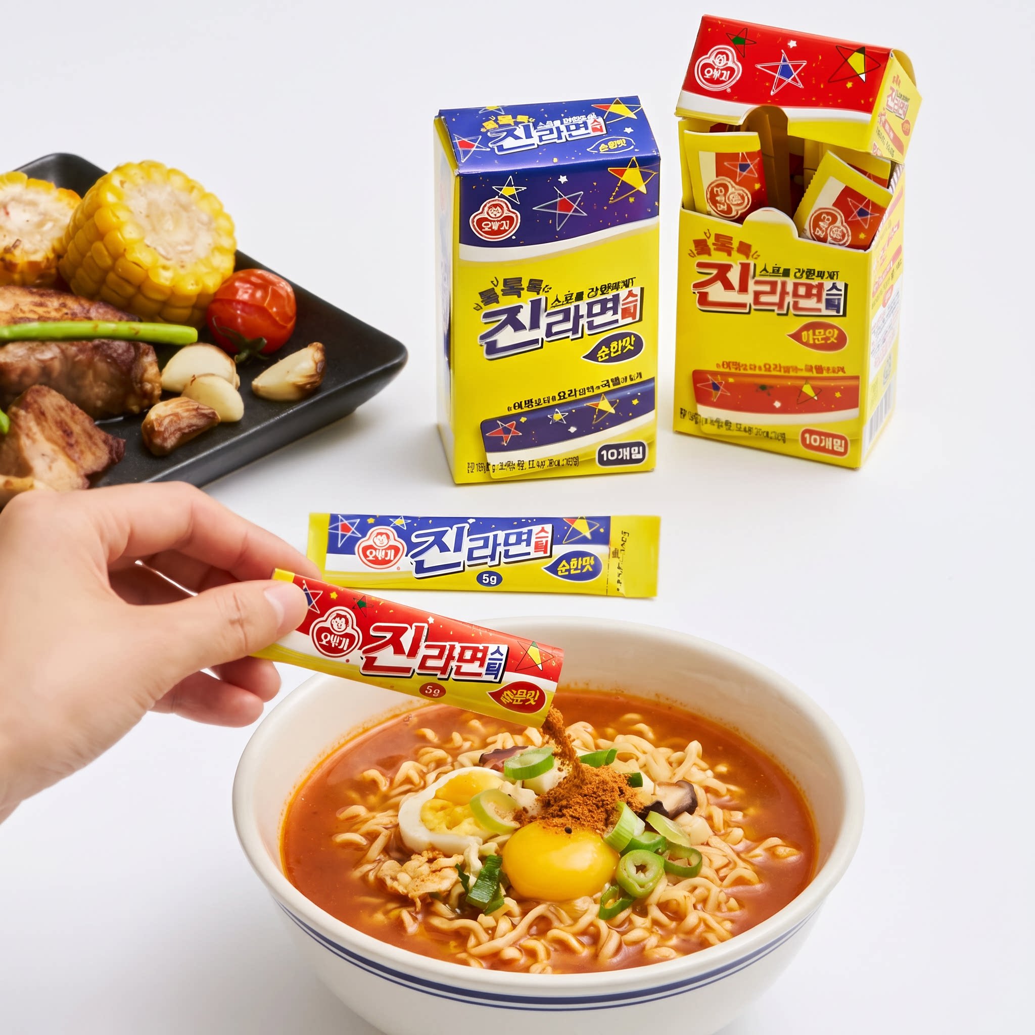 不倒翁真拉面汤料包韩国进口