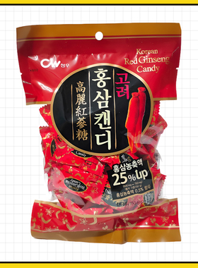 情友高丽红参糖300g韩国进口硬糖cw青右糖果零食传统春节喜糖老人