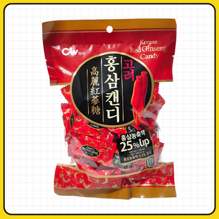 情友高丽红参糖300g韩国进口硬糖cw青右糖果零食传统春节喜糖老人