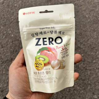 乐天ZERO混合水果味软糖52g韩国进口无白砂糖QQ糖橡皮糖桃形零食