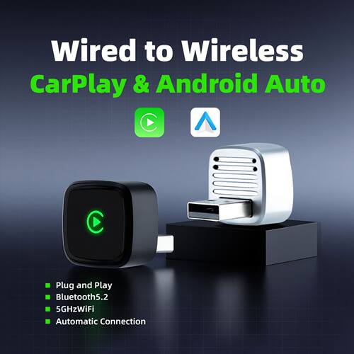 全新二合一无线CarPlay车载智能盒子Android Auto即插即用