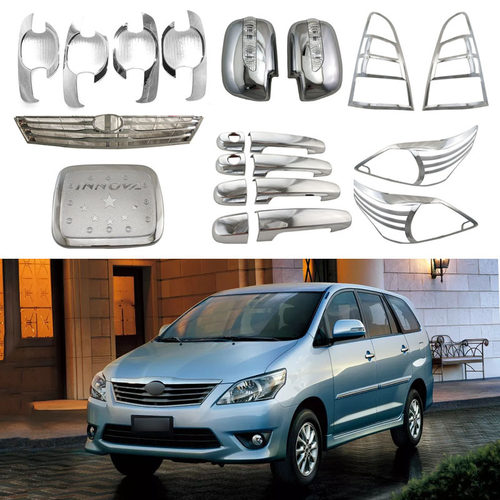 适用于12-14款丰田Toyota Innova倒车镜拉手门碗前灯罩中网等外饰