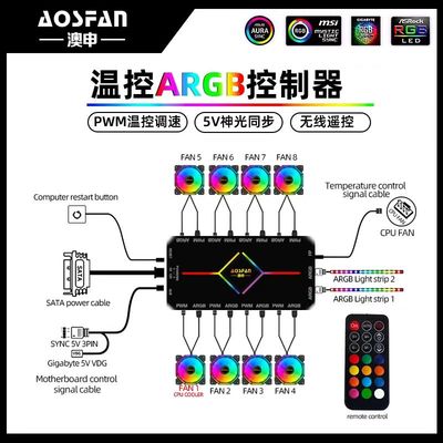 澳申ARGB控制器双十控制器