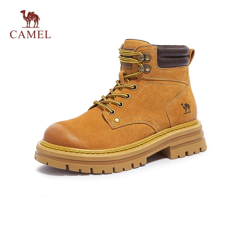 骆驼2023冬季大黄靴女马丁靴