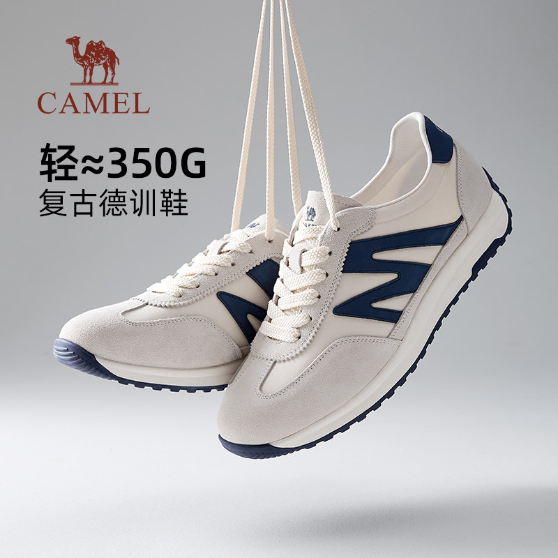 骆驼男鞋2026春季款经典T头轻盈软弹通勤休闲百搭复古德训鞋阿甘