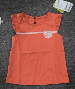 Hallmark贺曼童装夏季女宝女童小飞袖短袖上衣t恤80.100