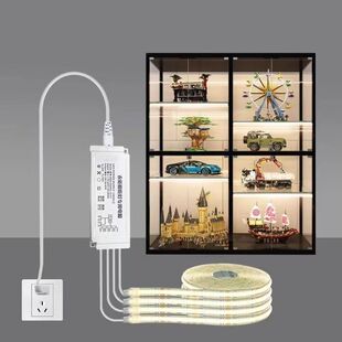 手办展示柜免开槽cob灯条led灯带模型柜子橱柜自粘线条灯氛围感应