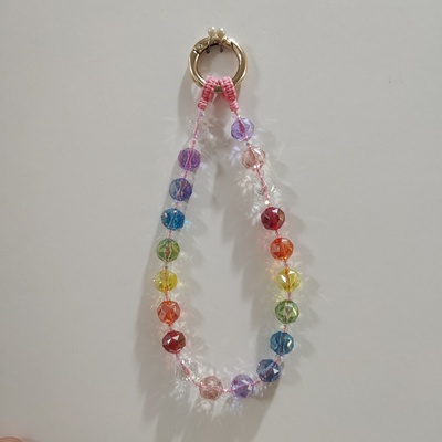 女士高端手机挂绳链条短链挂腕优盘车钥匙包包挂链手腕绳七夕礼物