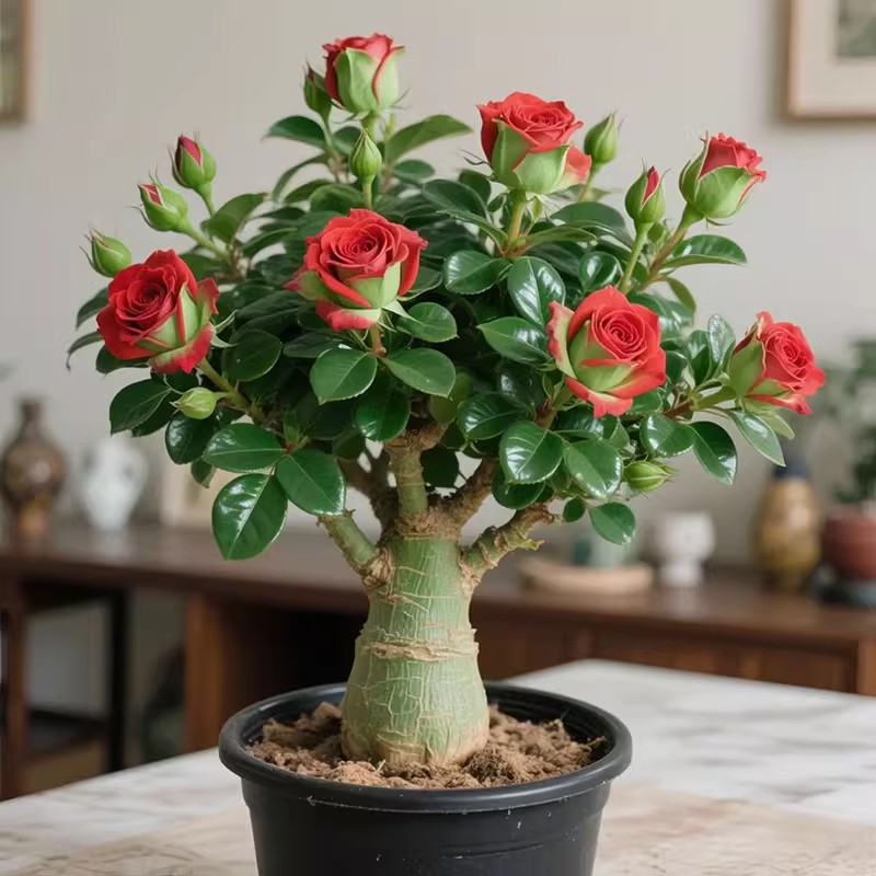 沙漠玫瑰盆栽重瓣四季花老桩大苗庭院阳台耐旱植物易养活当年开花