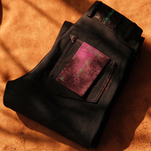 马年限定20.9OZ破斜经纬竹节双染丝绸之路701直筒牛仔裤 MMC窄幅