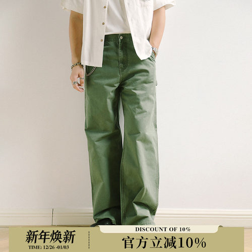 重磅NewVintage破坏水洗b11宽松直筒做旧伐木工工装裤MBBCAR窄幅