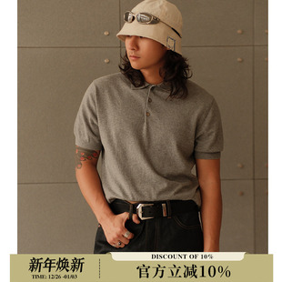 170G轻量高级针织LP复古花灰老钱马球POLO短袖 MBBCAR窄幅 针织衫