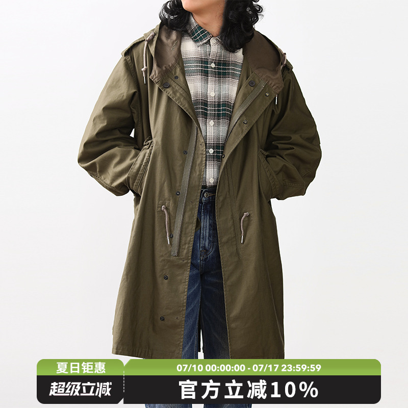 MBBCAR窄幅美式复古秋冬风衣