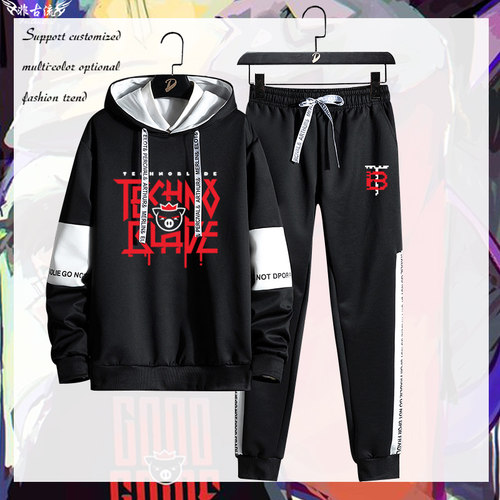 我的世界猪皇血神卫衣长裤套装