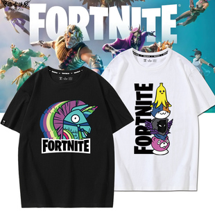 游戏Fortnite堡垒之夜周边短袖男女玩家T恤衣服纯棉半袖休闲夏季