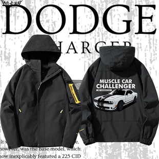 大V8肌肉车地狱猫恶魔DEMON冲锋衣服春秋防风百搭外套 道奇SRT美式
