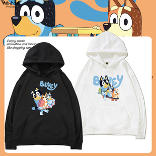 布鲁伊一家卡宾果班底特奇莉动漫周边连帽卫衣男女二次元外套衣服