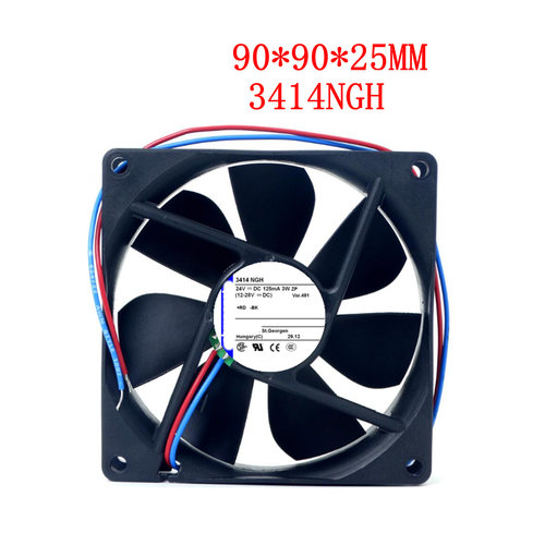 全新德国风机 3414NGH风扇 9025 9CM 24V 3W大风量变频器散热风扇