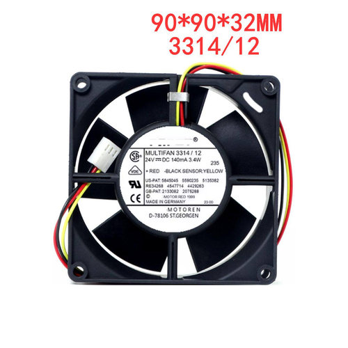 原装全新9232 DC24V 140mA 3.4W 3314/12风扇 变频器散热风扇风机