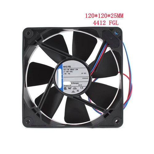全新原装现货德国风机 TYP 4412FGL风扇 12V 1.25W 12025风扇