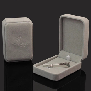 男士商务金属领带夹定制logo简约光面银色领带夹子金色呔夹礼盒装