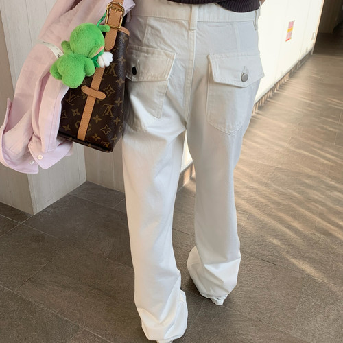 TABLE-高腰宽松版型小阔腿裤显瘦百搭好版型遮肉不显胯牛仔裤1188