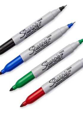 实验室记号笔 Sharpie三福双头马克笔 Marker笔 耐酒精不易掉色