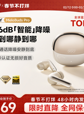 QCY MeloBuds Pro全能舱ANC主动降噪真无线蓝牙耳机入耳式运动