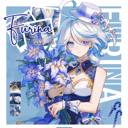 【同人原创】原神芙宁娜周边约会时刻原神周边立牌吧唧色纸镭射票