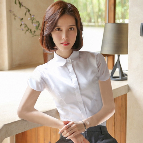 Рубашка, классический костюм, летняя тонкая приталенная свежая кукла для работы, короткий рукав, кукольный воротник
