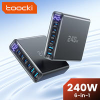 toocki 240W GaN USB C Charger 6 Ports Adapter is suitable for iPhone laptops, Hong Kong and Macao versions, UK and Korean versions, EU and European standard desktop chargers thumbnail 6