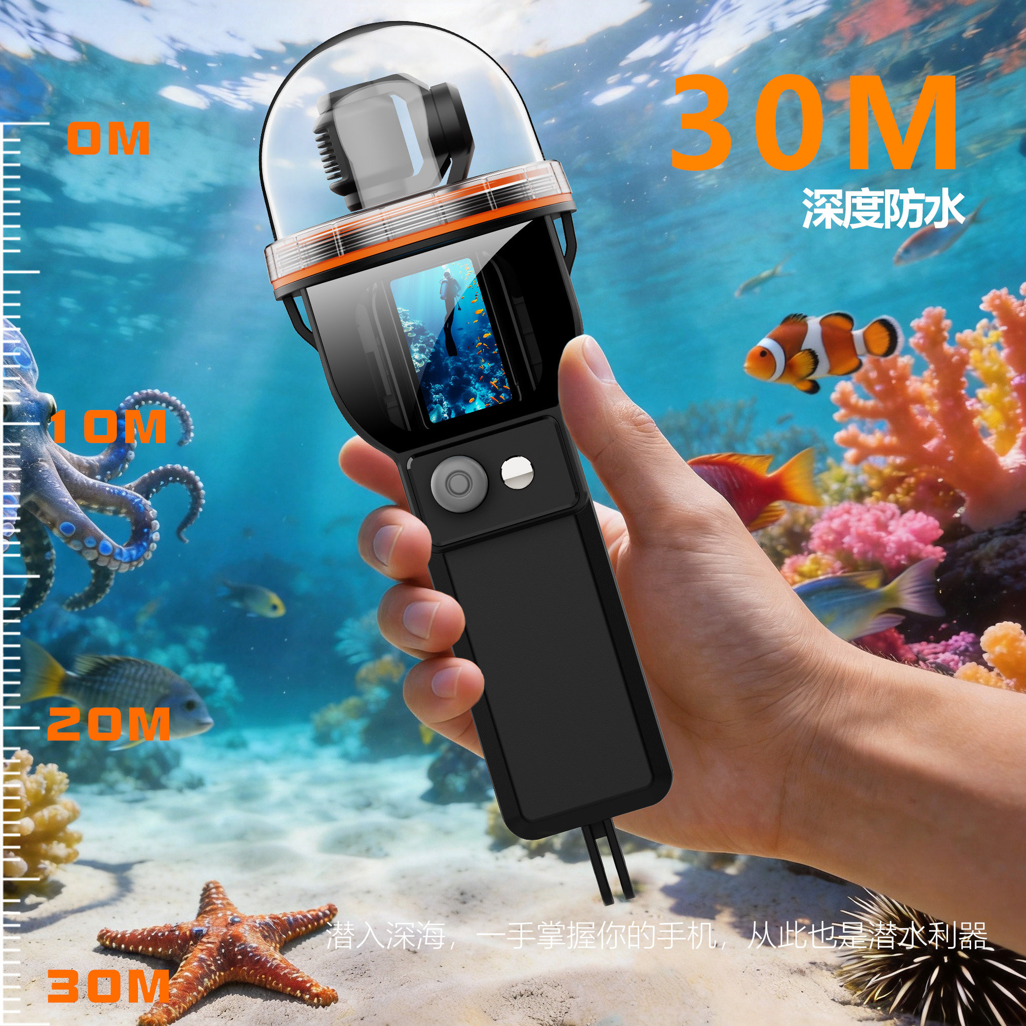 30米防水壳适用于大疆Pocket3
