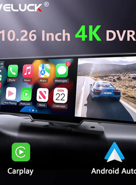 4K Car DVR Carplay Dashcam Voice Control GPS Wifi Dual lens