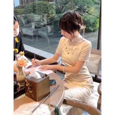 GASeasons新中式宴会真丝旗袍