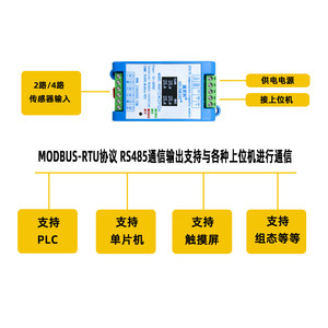 智能温度变送器PT100热电偶采集模块K型2路4通道热电阻RS485 RS67