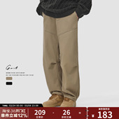 重磅奥粒绒美式 裤 潮牌休闲裤 保暖卡其色加绒加厚工装 男 冬季 GWIT