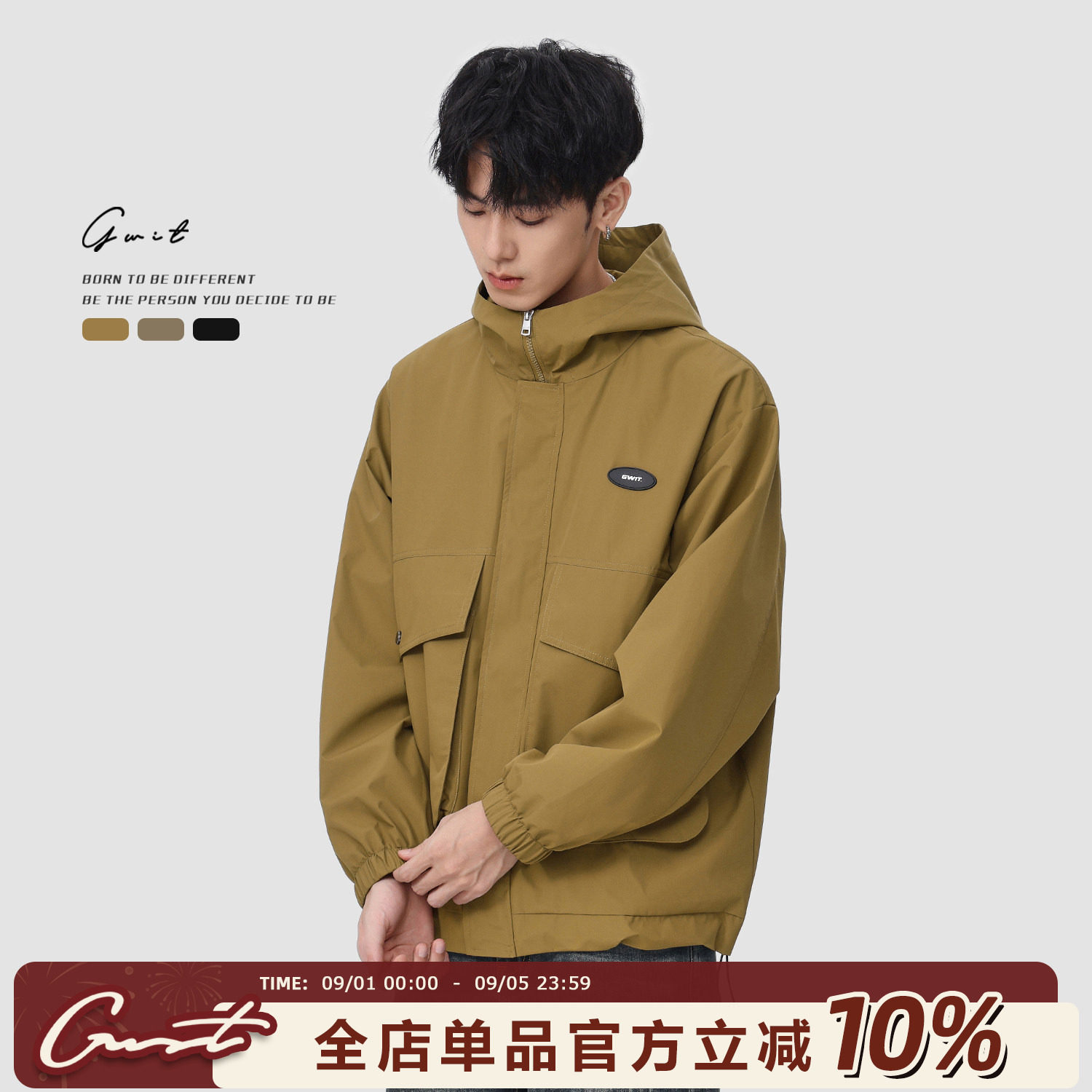 GWIT工装夹克连帽外套图片