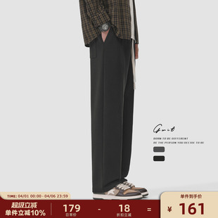 春秋潮牌篮球直筒阔腿运动休闲裤 男 垂感廓形cleanfit卫裤 GWIT