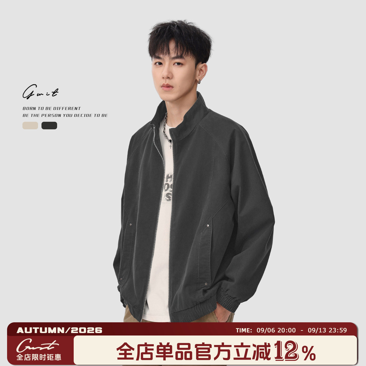 GWIT重工水洗工装外套短款夹克图片
